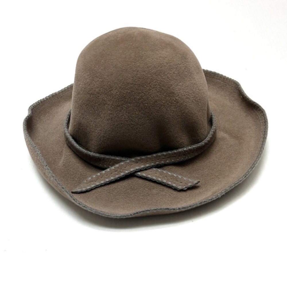 NWT Louise Green Millinery Santa Monica designer vintage style tan brown hat NEW